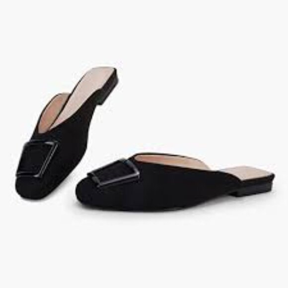Sam Edelman Shoes - Sam Edelman Lavina Buckle Mules in Black - Size 8